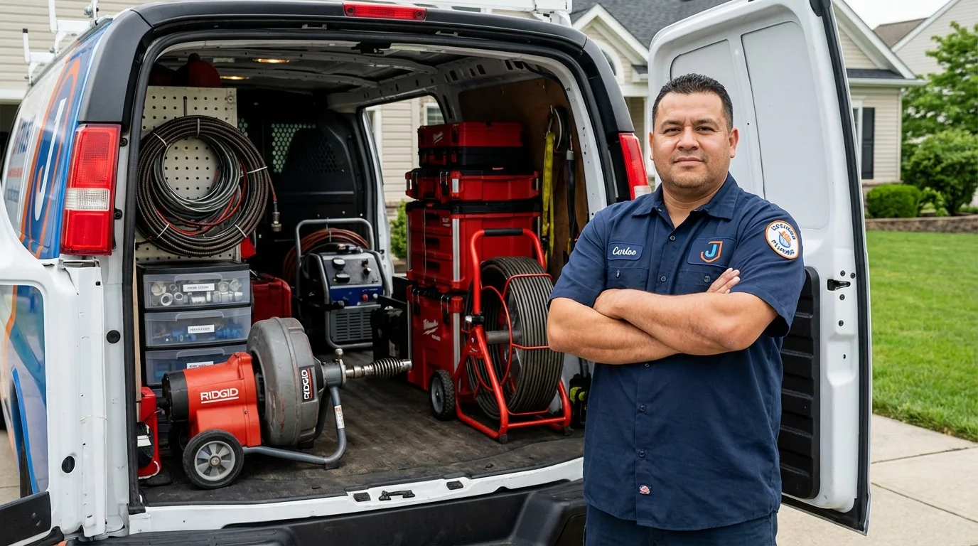 Professional drain cleaning equipment and Johns Plumbing LLC plumber in Prescott